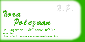 nora polczman business card